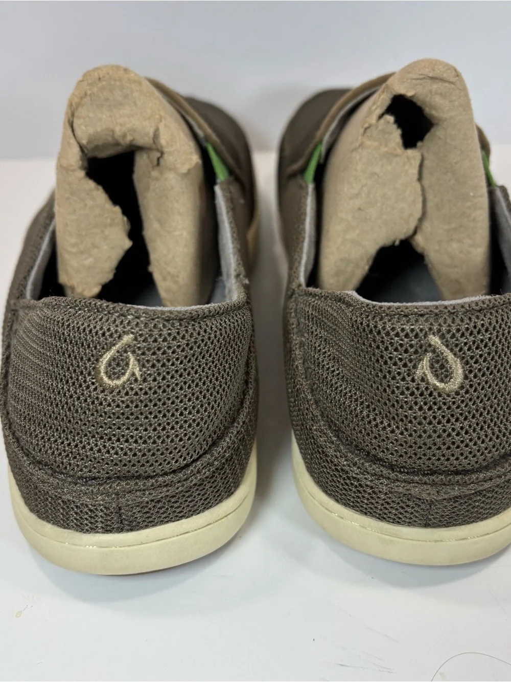 Olukai Men's NOHEA MESH Slip On Loafers Sz 8.5 Driving Shoes Brown 10188-13AP